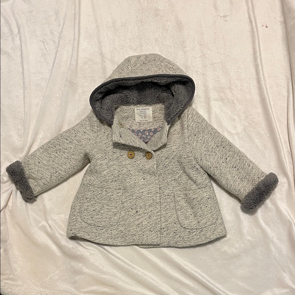 Zara BabyGirl Gray and Dark Gray Outerwear